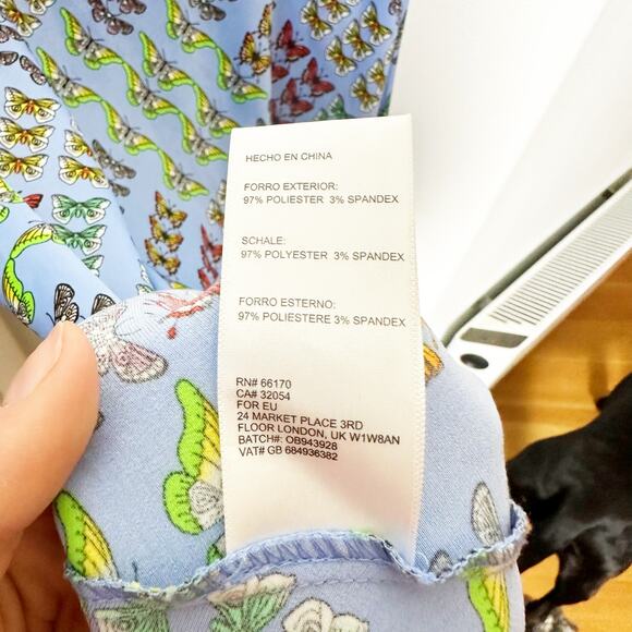 Urban Outfitters Blue Multi Butterfly Print Mini Skirt sz S - Picture 8 of 10